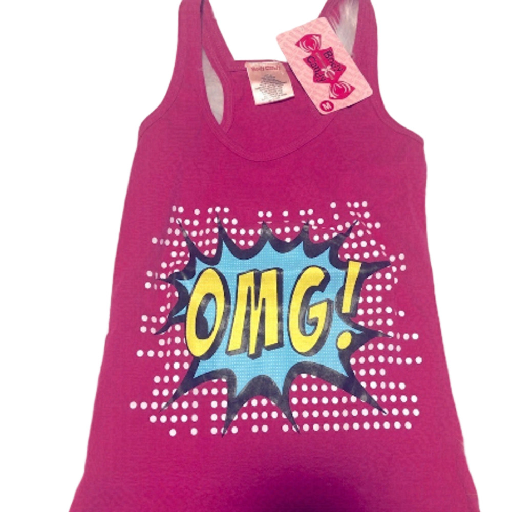OMG by Body Candy racer back bright pink tank top size medium